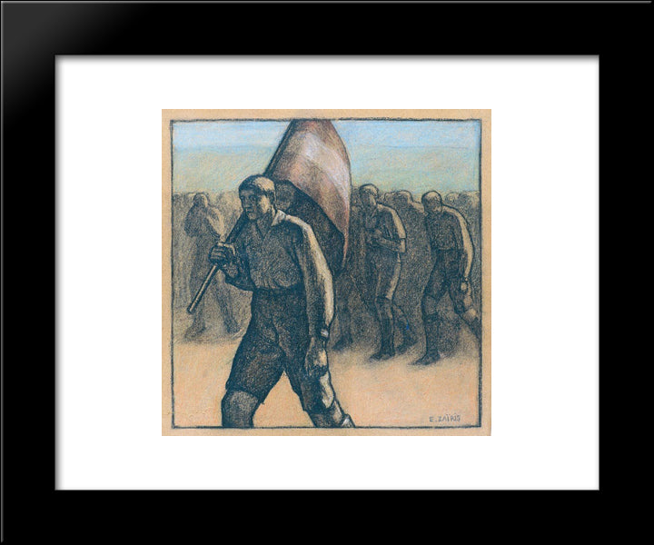 The Demonstration 20x24 Black Modern Wood Framed Art Print Poster by Zairis, Emmanuel