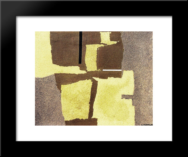 Apparizione Cosmica Ii 20x24 Black Modern Wood Framed Art Print Poster by Prampolini, Enrico