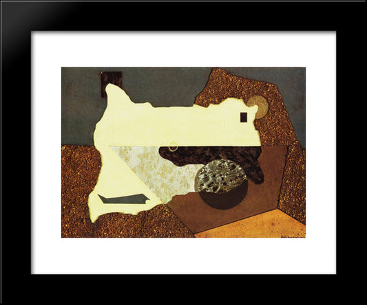 Intervista Con La Materia 20x24 Black Modern Wood Framed Art Print Poster by Prampolini, Enrico