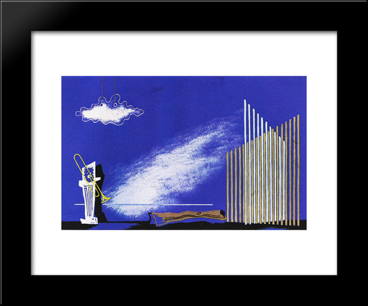 La Salamandra, Bozzetto Di Scena 20x24 Black Modern Wood Framed Art Print Poster by Prampolini, Enrico