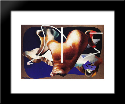 Superamento Terrestre 20x24 Black Modern Wood Framed Art Print Poster by Prampolini, Enrico
