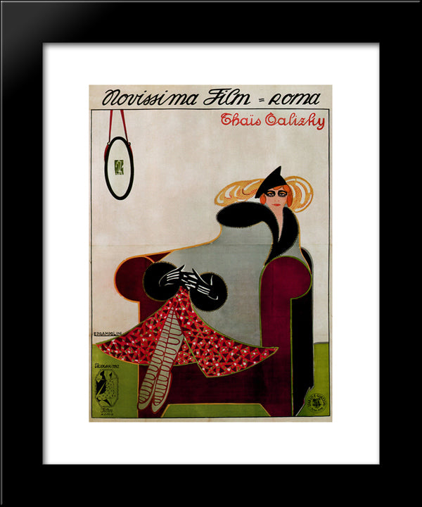 Thais Talizky 20x24 Black Modern Wood Framed Art Print Poster by Prampolini, Enrico