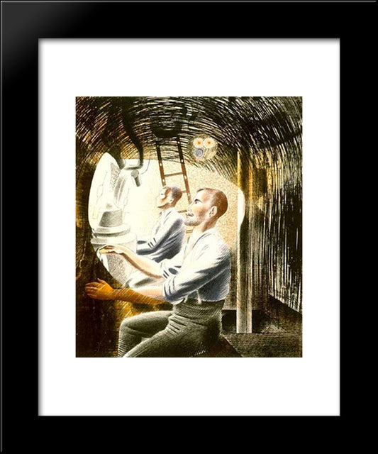 Diving Controls 2 20x24 Black Modern Wood Framed Art Print Poster by Ravilious, Eric