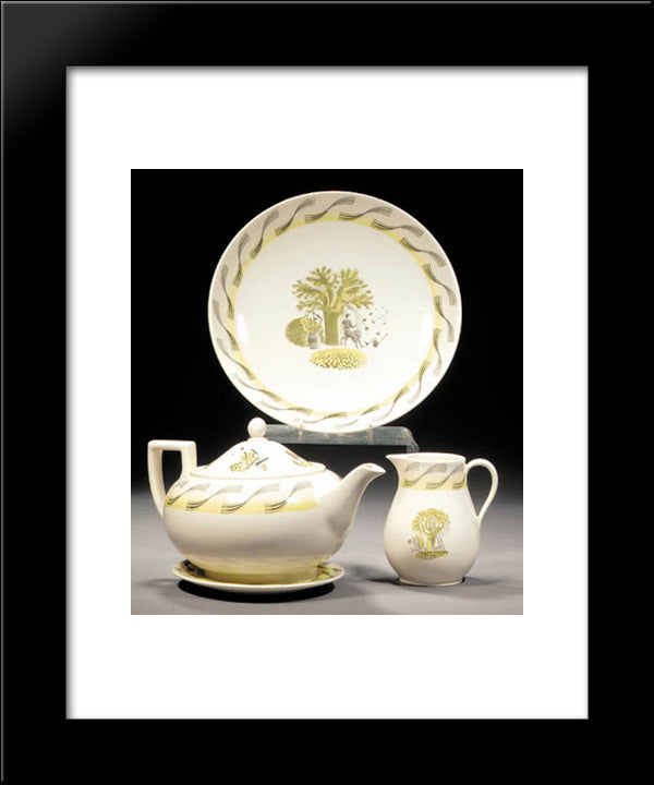The 'Garden' Series For Wedgwood 20x24 Black Modern Wood Framed Art Print Poster by Ravilious, Eric