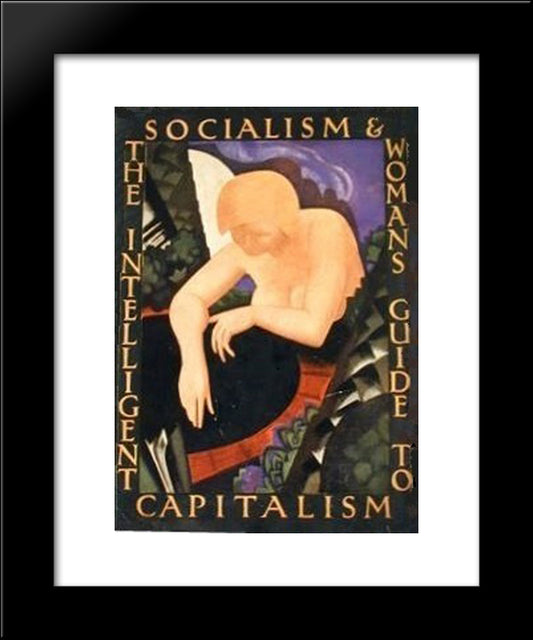 The Intelligent Woman'S Guide To Socialism And Capitalism (Cover) 20x24 Black Modern Wood Framed Art Print Poster by Ravilious, Eric