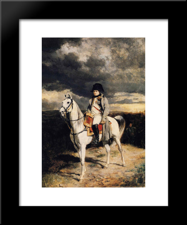 Napoleon I In 1814 20x24 Black Modern Wood Framed Art Print Poster by Meissonier, Ernest