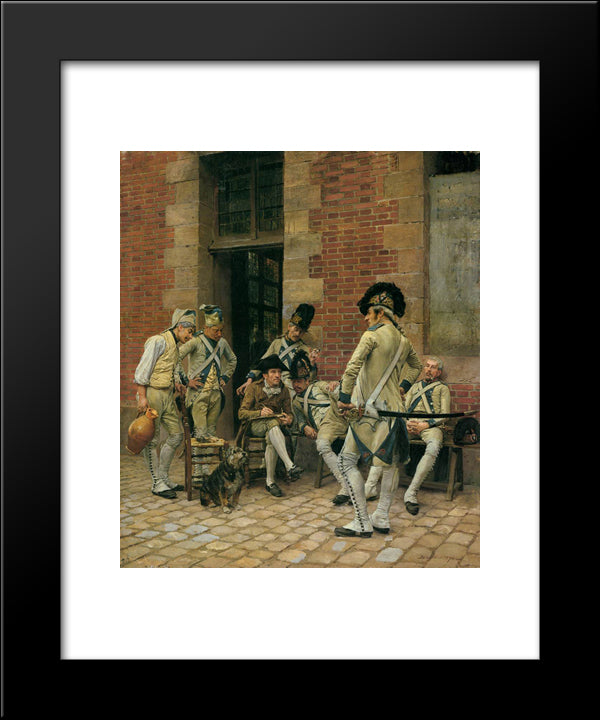 The Portrait Of A Sergeant 20x24 Black Modern Wood Framed Art Print Poster by Meissonier, Ernest