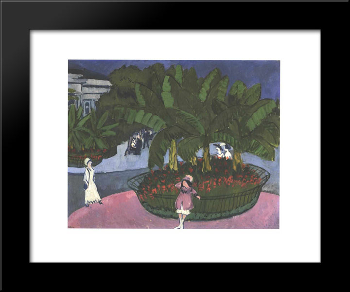 Albert Square In Dresden 20x24 Black Modern Wood Framed Art Print Poster by Kirchner, Ernst Ludwig