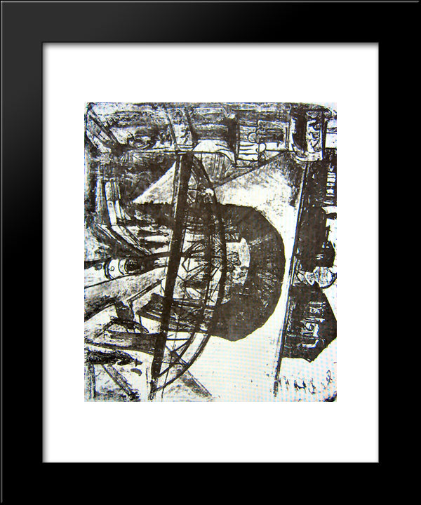 Bridge In Berlin 20x24 Black Modern Wood Framed Art Print Poster by Kirchner, Ernst Ludwig