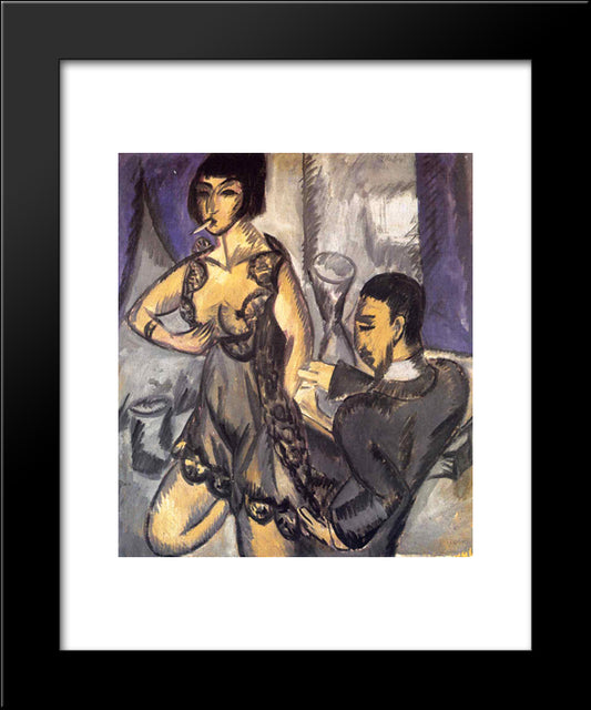 Couple In A Room 20x24 Black Modern Wood Framed Art Print Poster by Kirchner, Ernst Ludwig