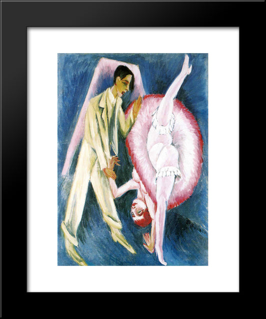 Dancing Couple 20x24 Black Modern Wood Framed Art Print Poster by Kirchner, Ernst Ludwig