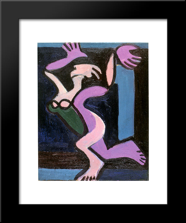 Dancing Female Nude, Gret Palucca 20x24 Black Modern Wood Framed Art Print Poster by Kirchner, Ernst Ludwig