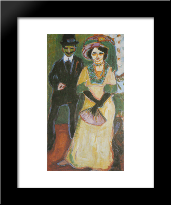 Dodo And Her Son 20x24 Black Modern Wood Framed Art Print Poster by Kirchner, Ernst Ludwig