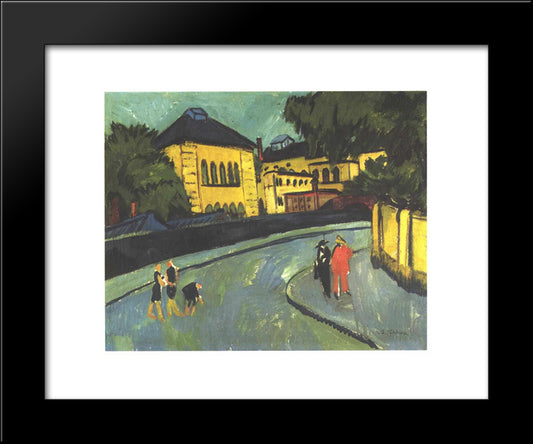 Dresden Friedrichstadt 20x24 Black Modern Wood Framed Art Print Poster by Kirchner, Ernst Ludwig