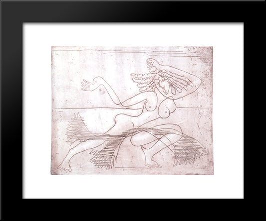 Female Dancer 20x24 Black Modern Wood Framed Art Print Poster by Kirchner, Ernst Ludwig