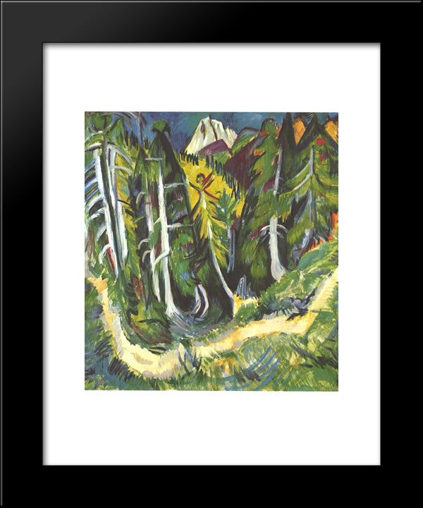 Forest Gorge 20x24 Black Modern Wood Framed Art Print Poster by Kirchner, Ernst Ludwig