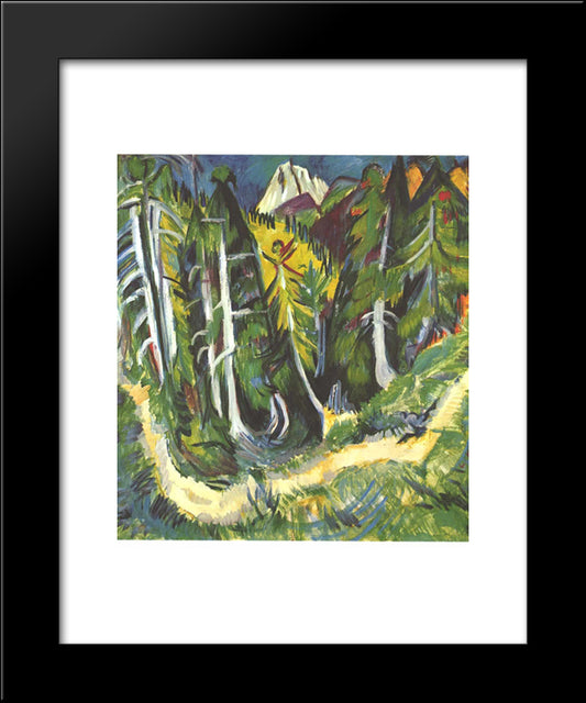 Forest Gorge 20x24 Black Modern Wood Framed Art Print Poster by Kirchner, Ernst Ludwig