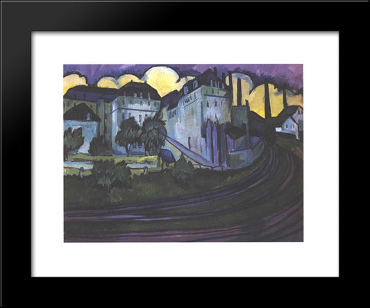 Gateway To The Freight Depot In Altstadt 20x24 Black Modern Wood Framed Art Print Poster by Kirchner, Ernst Ludwig