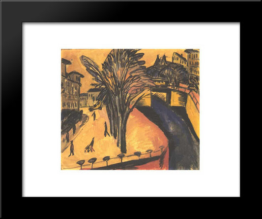 Gelbes Engelufer In Berlin 20x24 Black Modern Wood Framed Art Print Poster by Kirchner, Ernst Ludwig