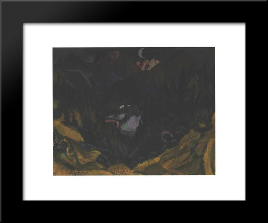 Junkerboden 20x24 Black Modern Wood Framed Art Print Poster by Kirchner, Ernst Ludwig