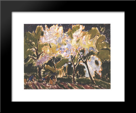 Landscape In The Spring 20x24 Black Modern Wood Framed Art Print Poster by Kirchner, Ernst Ludwig