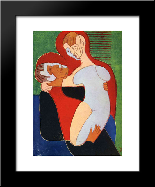 Lovers (The Hembusses) 20x24 Black Modern Wood Framed Art Print Poster by Kirchner, Ernst Ludwig