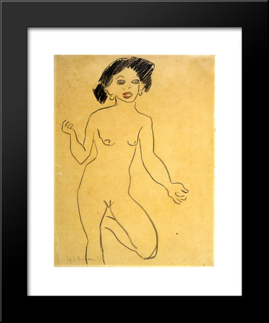 Milli 20x24 Black Modern Wood Framed Art Print Poster by Kirchner, Ernst Ludwig