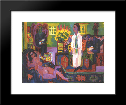 Modern Boheme 20x24 Black Modern Wood Framed Art Print Poster by Kirchner, Ernst Ludwig