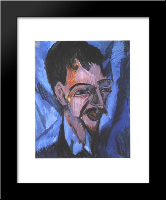 Portrait Of Alfred Doblin 20x24 Black Modern Wood Framed Art Print Poster by Kirchner, Ernst Ludwig