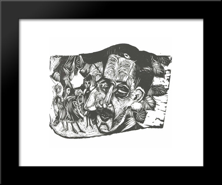 Portrait Of Dr. Ludwig Binswanger 20x24 Black Modern Wood Framed Art Print Poster by Kirchner, Ernst Ludwig