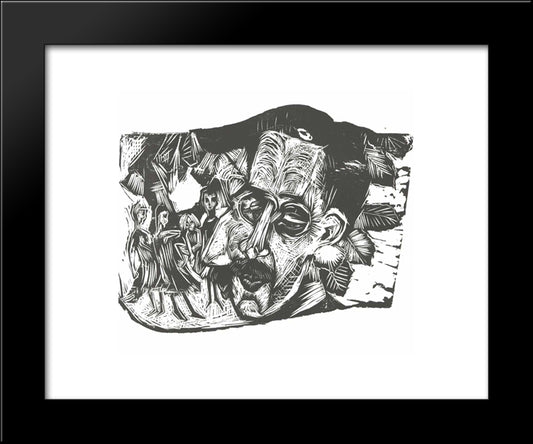 Portrait Of Dr. Ludwig Binswanger 20x24 Black Modern Wood Framed Art Print Poster by Kirchner, Ernst Ludwig