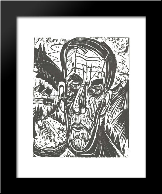 Portrait Of Van De Velde 20x24 Black Modern Wood Framed Art Print Poster by Kirchner, Ernst Ludwig