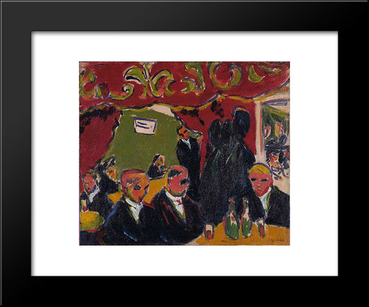 Tavern 20x24 Black Modern Wood Framed Art Print Poster by Kirchner, Ernst Ludwig