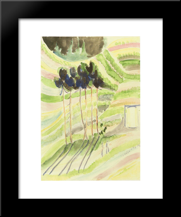 Trees 20x24 Black Modern Wood Framed Art Print Poster by Kirchner, Ernst Ludwig