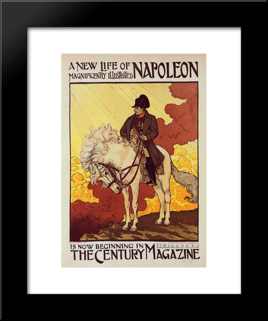 Affiche Pour The Century Magazine, Napoleon 20x24 Black Modern Wood Framed Art Print Poster by Grasset, Eugene