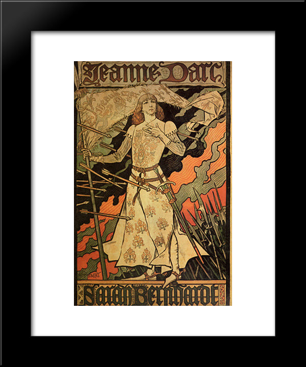 Jeanne D'Arcsarah Bernhardt 20x24 Black Modern Wood Framed Art Print Poster by Grasset, Eugene