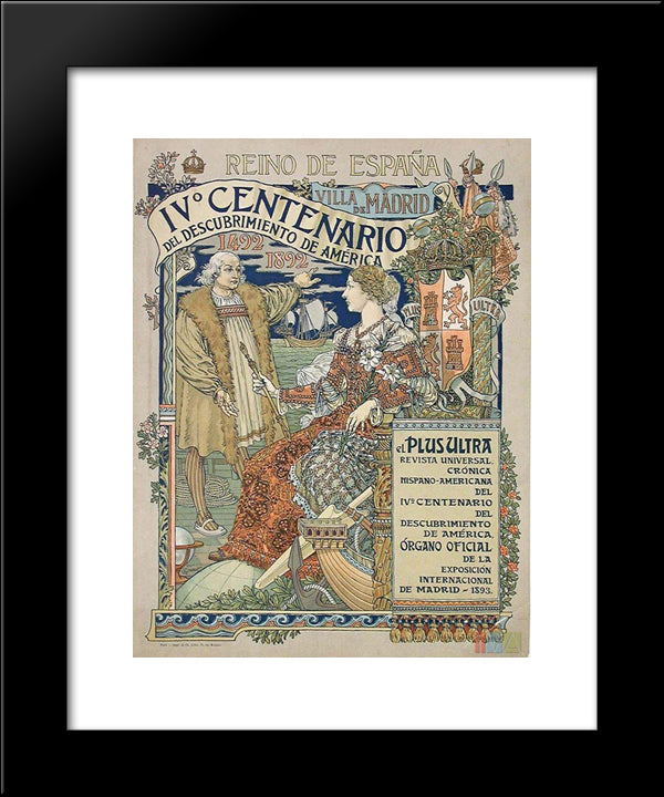 Ne Plus Ultra. Reino De Espana 20x24 Black Modern Wood Framed Art Print Poster by Grasset, Eugene