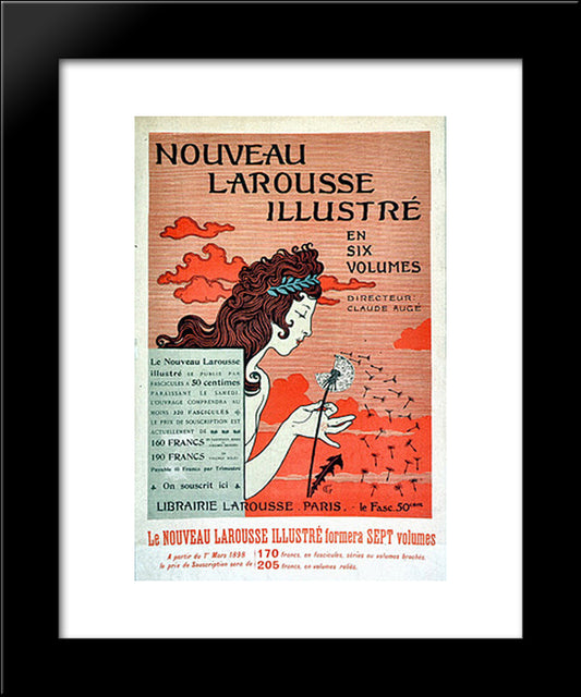 Nouveau Larousse Illustre 20x24 Black Modern Wood Framed Art Print Poster by Grasset, Eugene