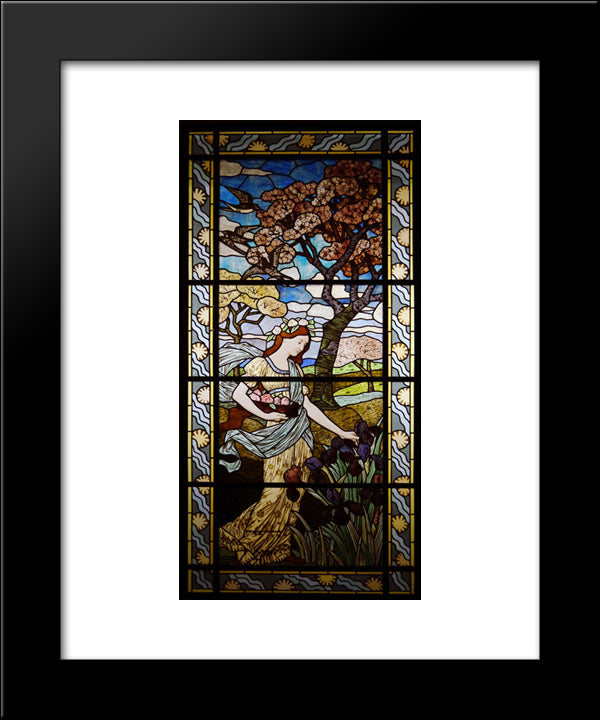 Spring 20x24 Black Modern Wood Framed Art Print Poster by Grasset, Eugene