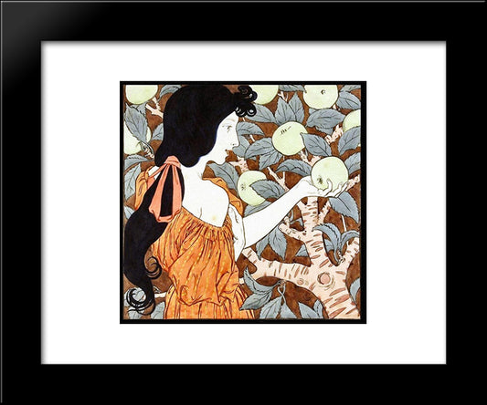 Tentation 20x24 Black Modern Wood Framed Art Print Poster by Grasset, Eugene