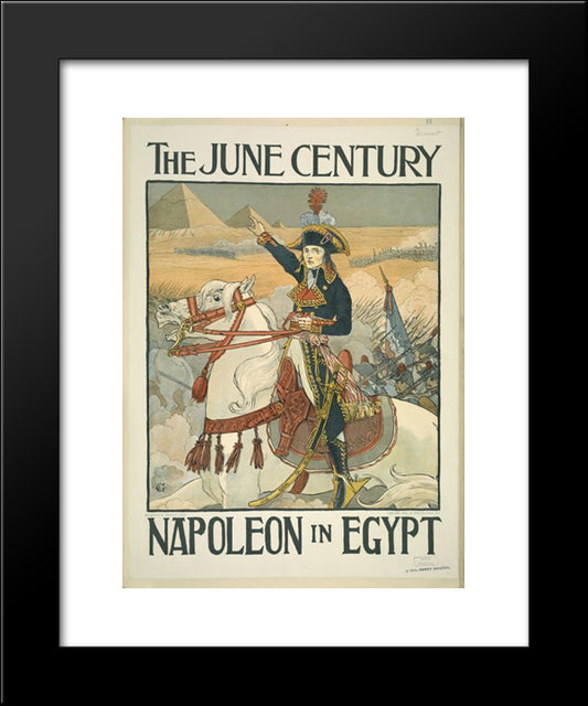 The June Century, Napoleon In Egypt 20x24 Black Modern Wood Framed Art Print Poster by Grasset, Eugene