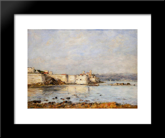 Antibes, The Fortifications 20x24 Black Modern Wood Framed Art Print Poster by Boudin, Eugene
