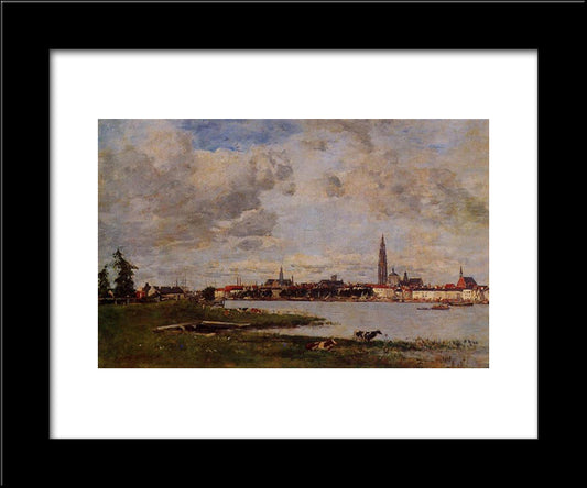 Antwerp, The Head Of Flanders 20x24 Black Modern Wood Framed Art Print Poster by Boudin, Eugene