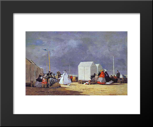 Approaching Storm 20x24 Black Modern Wood Framed Art Print Poster by Boudin, Eugene