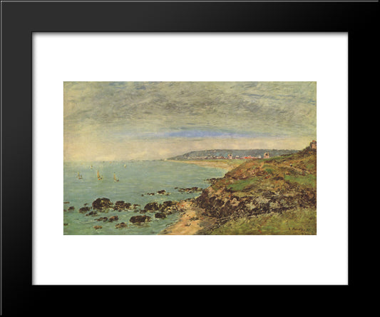 Atlantic Coast Near Benerville 20x24 Black Modern Wood Framed Art Print Poster by Boudin, Eugene