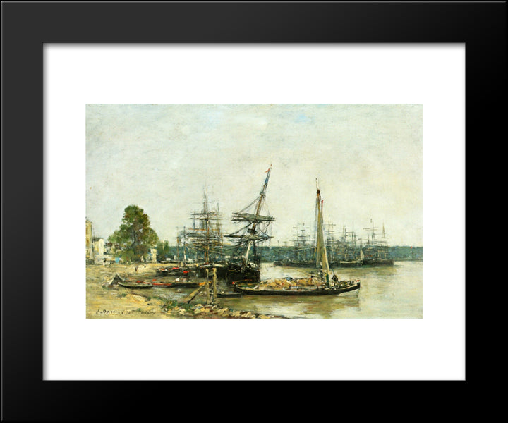 Bordeaux 20x24 Black Modern Wood Framed Art Print Poster by Boudin, Eugene