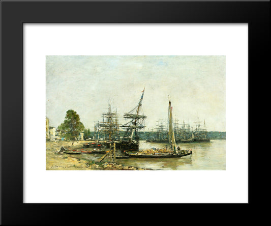 Bordeaux 20x24 Black Modern Wood Framed Art Print Poster by Boudin, Eugene