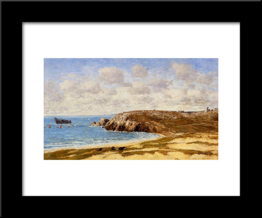 Camaret, Le Toulinguet 20x24 Black Modern Wood Framed Art Print Poster by Boudin, Eugene