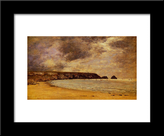 Camaret, The Bay 20x24 Black Modern Wood Framed Art Print Poster by Boudin, Eugene