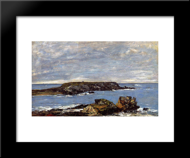 Camaret, The Toulinguet 20x24 Black Modern Wood Framed Art Print Poster by Boudin, Eugene